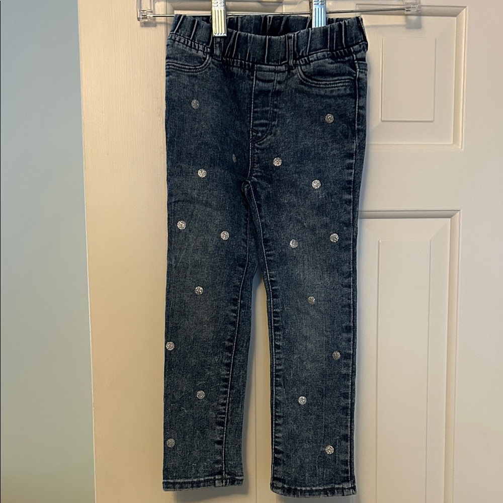 Kids Polka Dot Denim Jeans